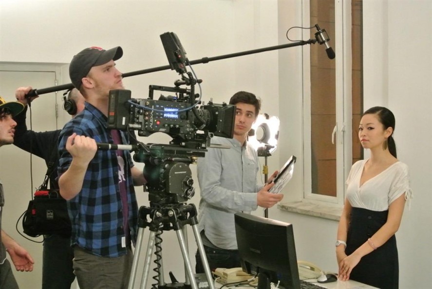 Suzhou camera crew working on a production set